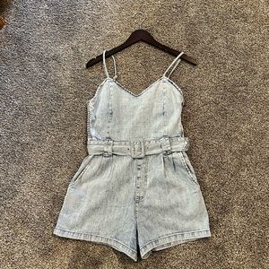 Show Me Your Mumu Denim Romper
